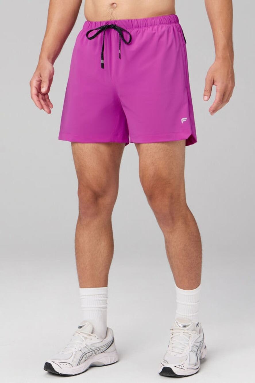 New Fabletics The One Short Men's 5" Viva Magenta size M